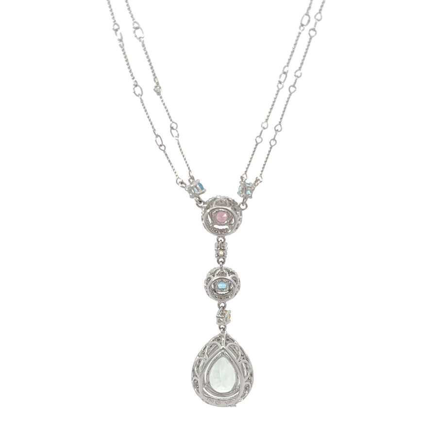 Elegant women’s necklace in 18k white gold