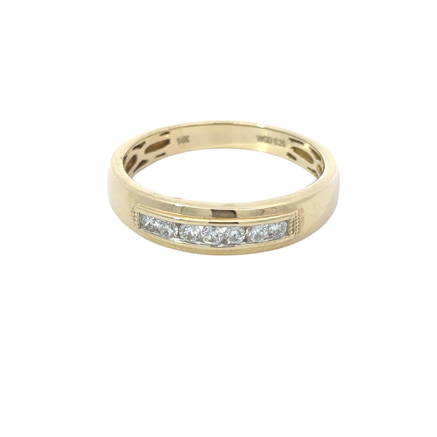 14k Gold Men’s Ring with 0.25 CT Diamonds – Size 10