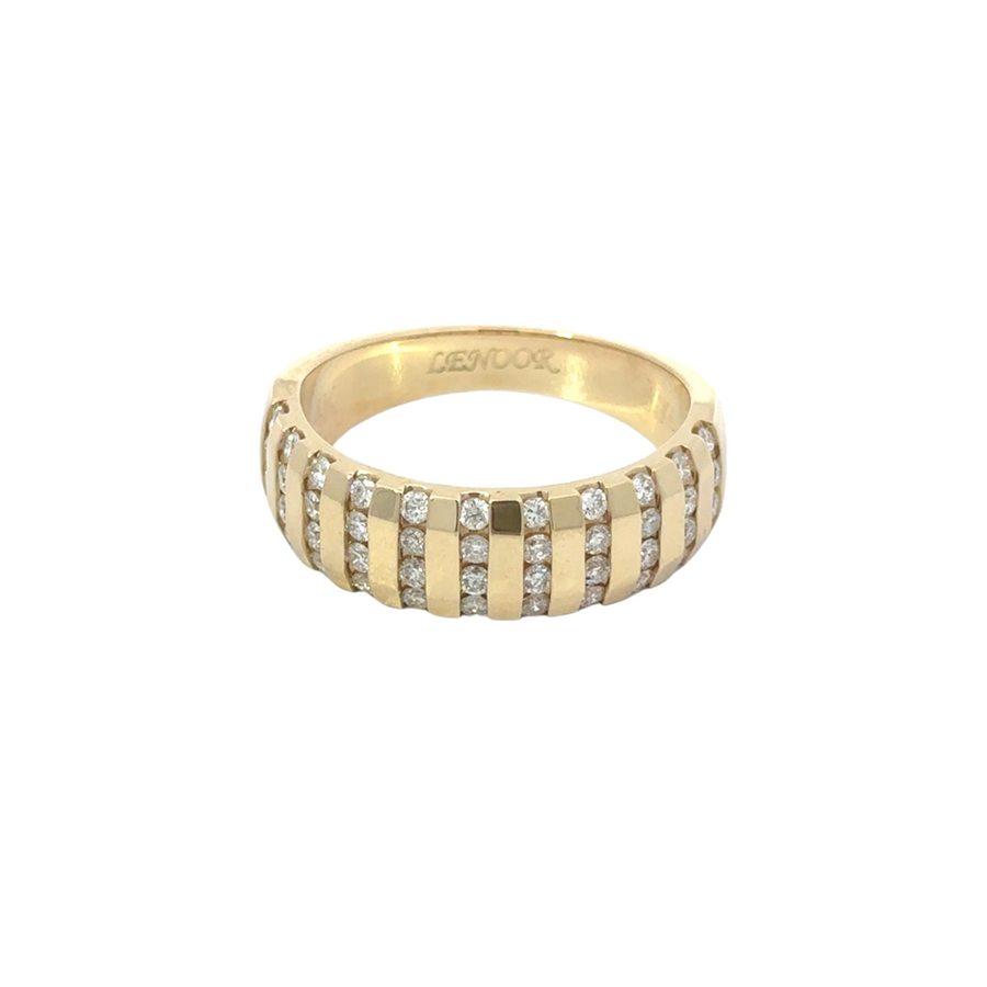 14k Gold Men’s Ring with 0.75 CT Diamonds – Size 10