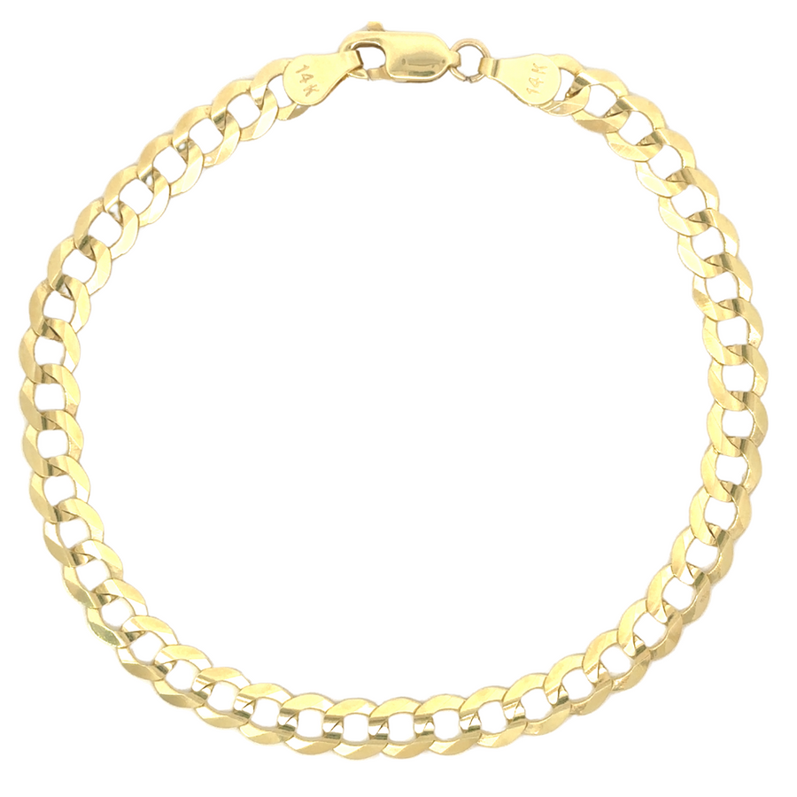 Men’s 14k Gold Cuban Link Bracelet – 20.7 cm