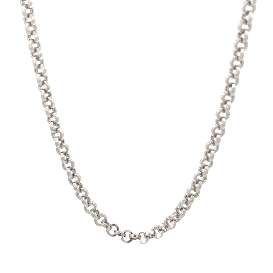 18k White Gold Chain for Men – 20 Inches