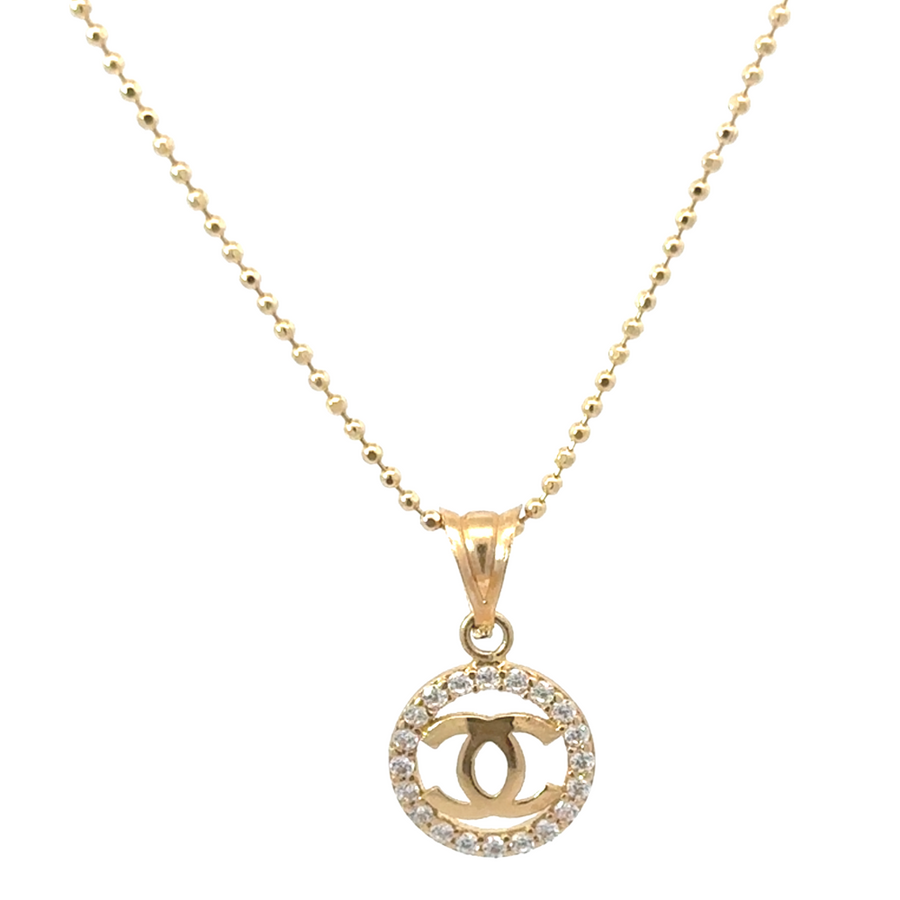 14k Gold Pendant with CZ