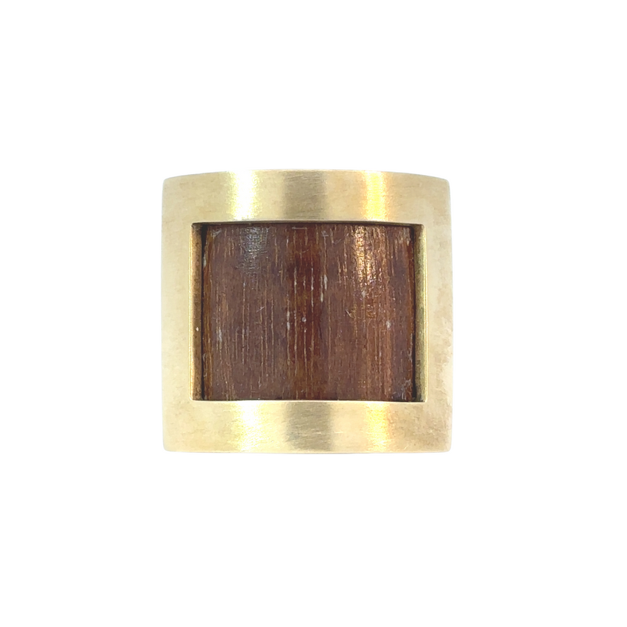 Denoir Ring Wood – Size 6 – 18k Gold