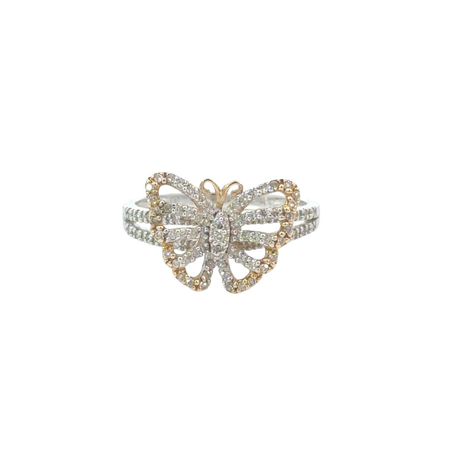 14k Gold Butterfly Ring – Delicate & Elegant