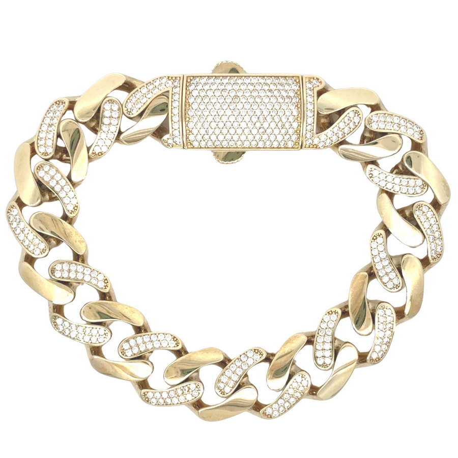 Men's 14k Gold Bracelet – Classic Design, 18.5 cm