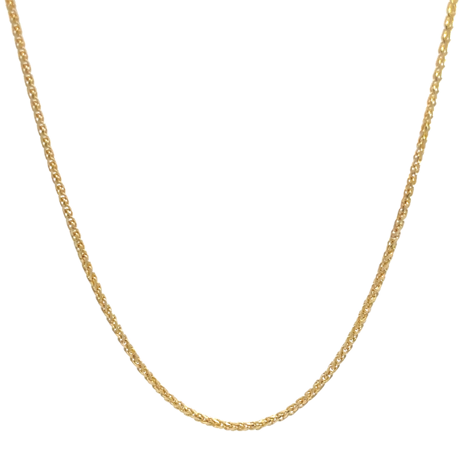 14k Gold Diamond-Cut Chain – 24 Inches, Unisex