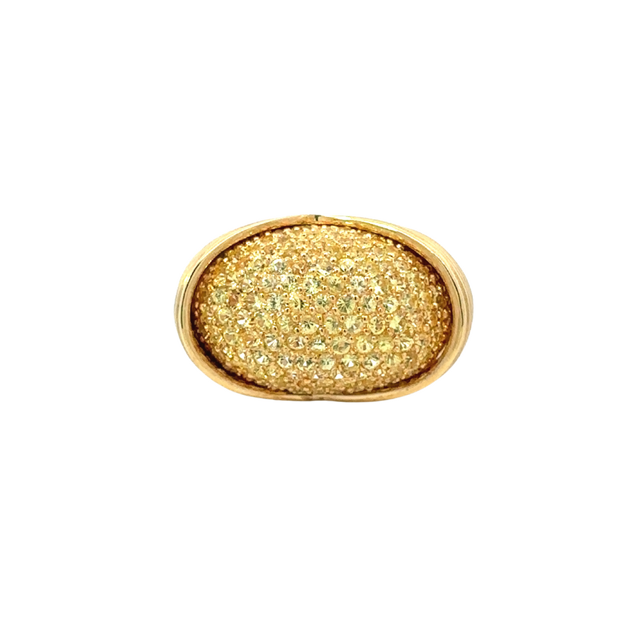 YG Ring with Diamonds – Size 6 – 18k Gold