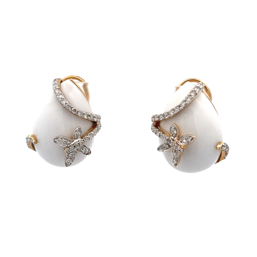 14k Gold Earrings with Diamonds for Women