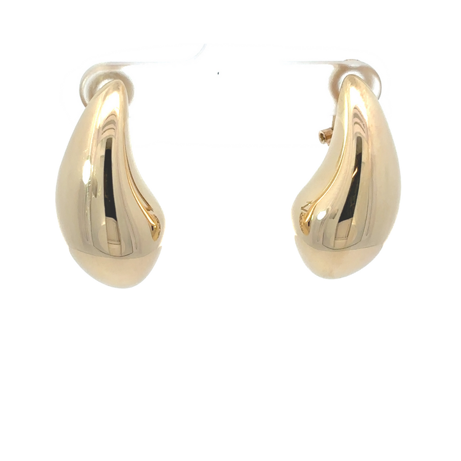 14k Gold Large Drop Earrings – Statement Elegance