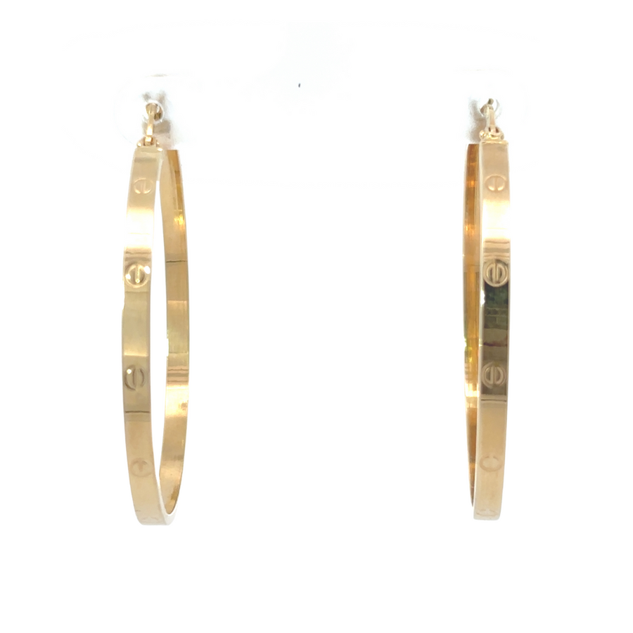 14k Gold Earrings – 40mm