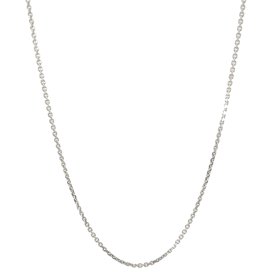 14k White Gold Necklace – Unisex, 22 Inches