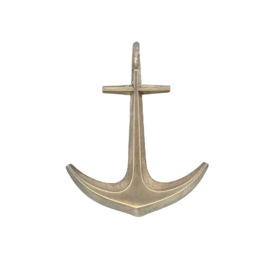 14k Gold Anchor Pendant for Men