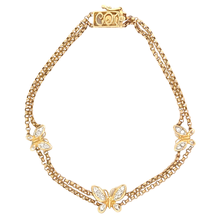 14k Gold Butterfly Bracelet – Elegant & Timeless