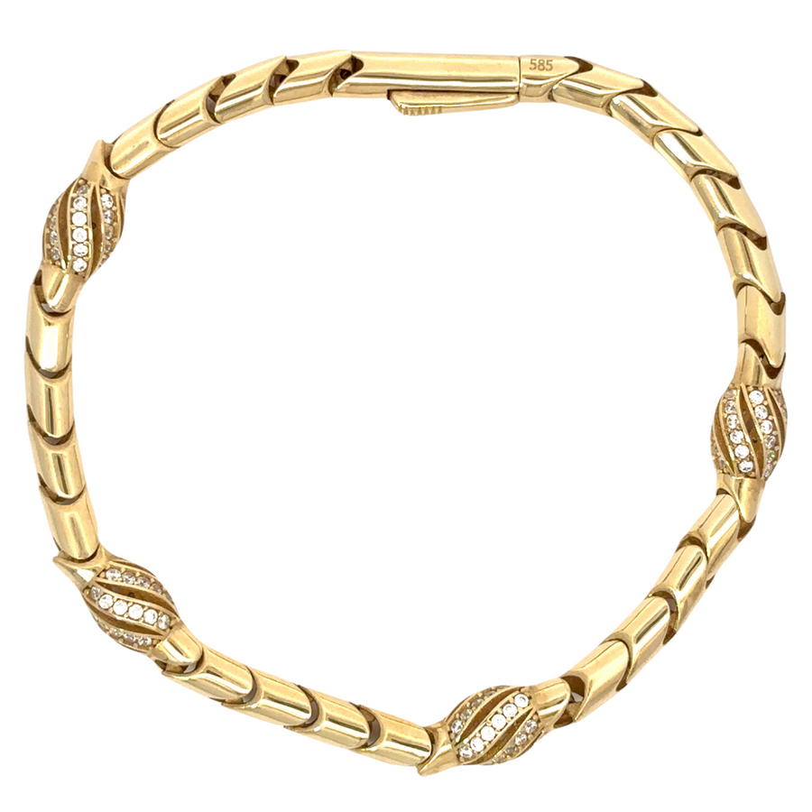 14k Gold Bracelet - 18 cm for Women