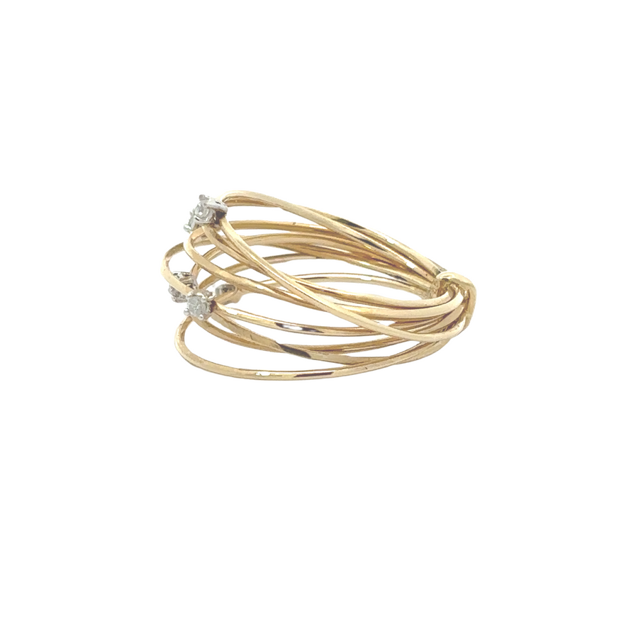 14k Gold Ring with Diamonds – Women's Elegant Jewelry