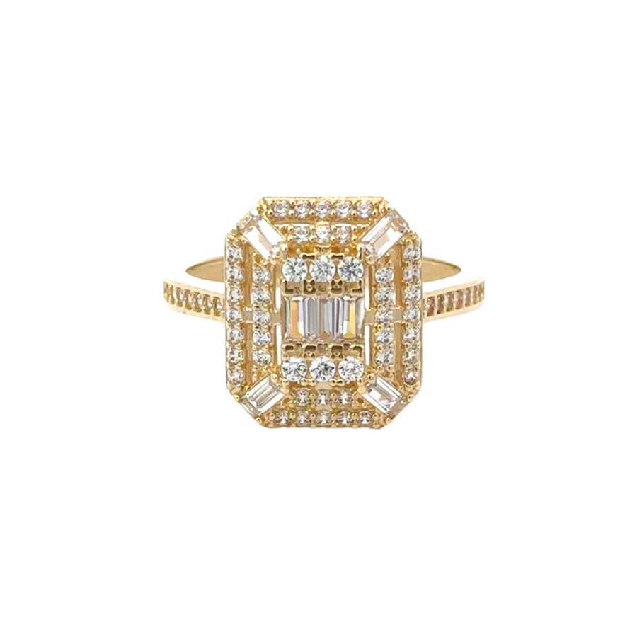 14k Gold Ring with Cubic Zirconia