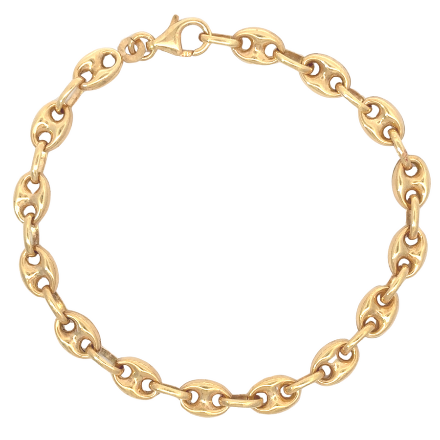 14k Gold Unisex Bracelet – 19 cm Elegant &amp; Versatile Design