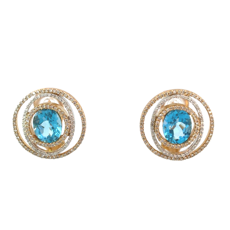 Earrings with Diamonds – 14k Gold