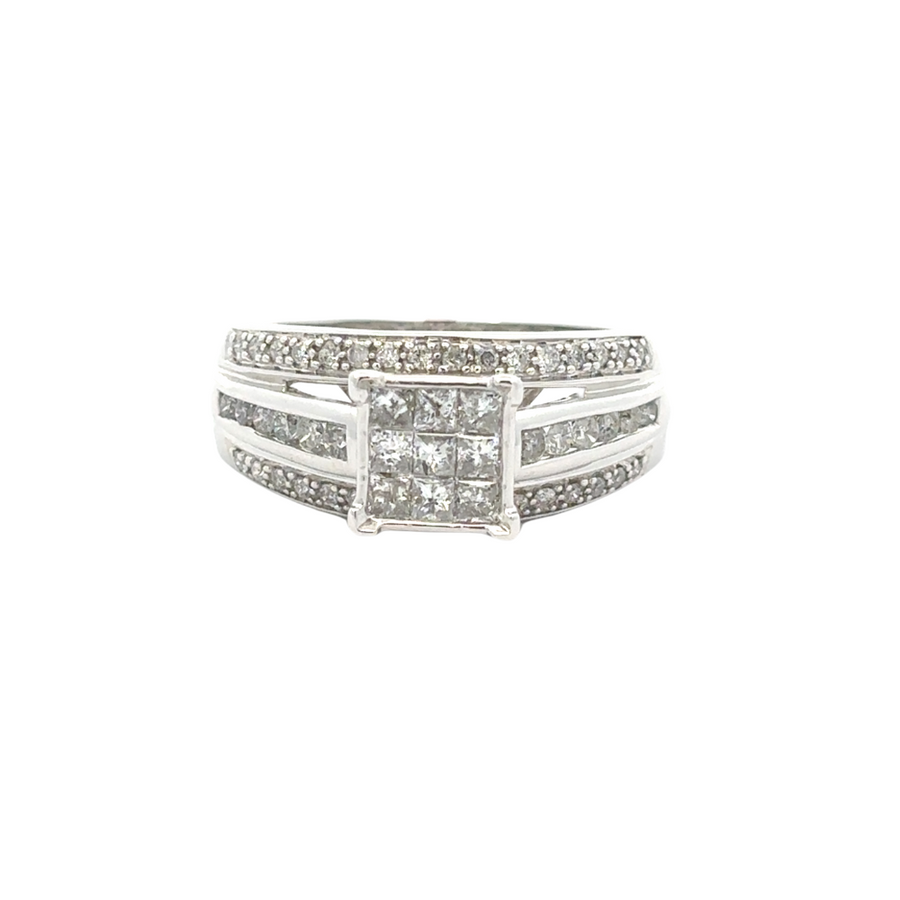 10k Gold WG Ring with 1 CTs Diamond