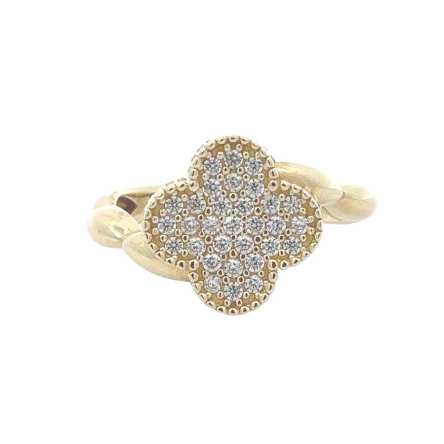 14k Gold Women's Ring with Cubic Zirconia – Size 6.5