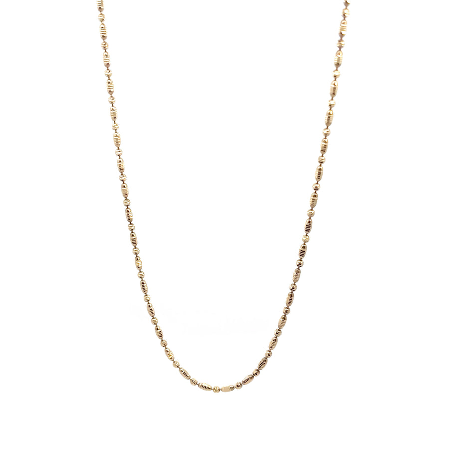 Faceted Chain in 14K Gold for Women, 20 Inches