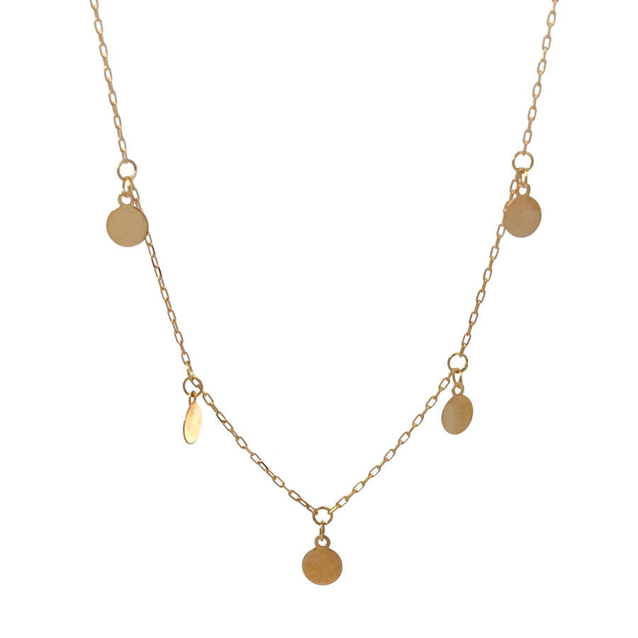 18k Gold Adjustable Necklace for Baby & Women - 16 to 17 Inches