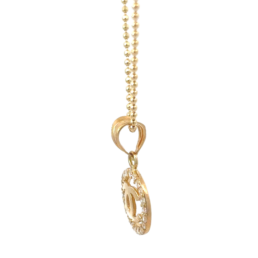 14k Gold Pendant with CZ