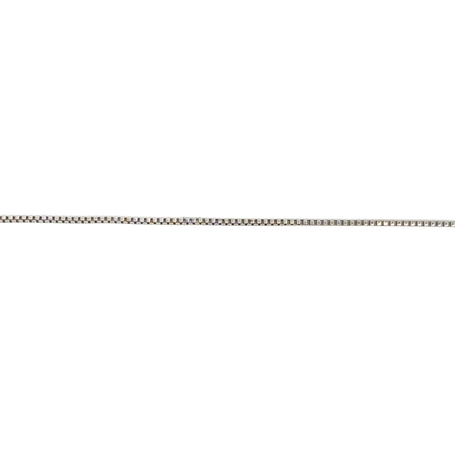 14k White Gold Basic Topo Necklace – Unisex, 16.75 Inches