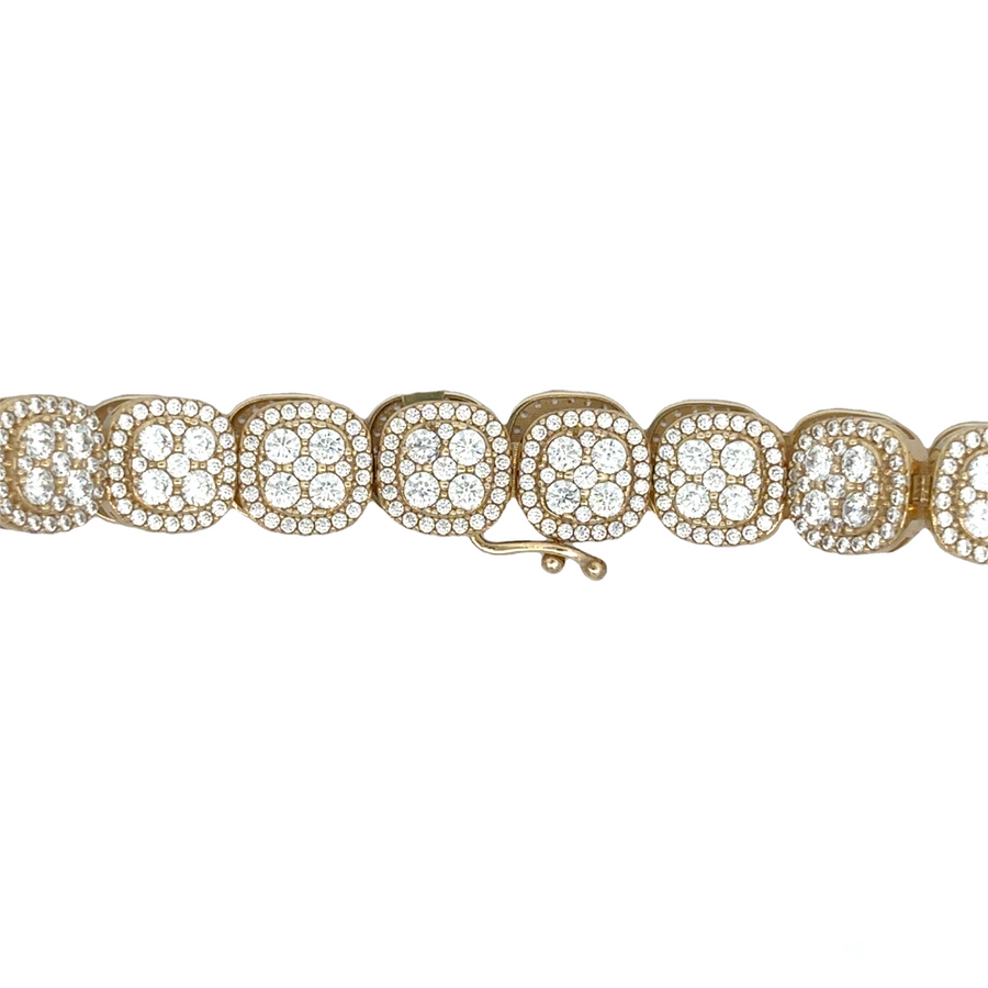 14k Gold Multi-Cuad Bracelet with CZ – Elegant Design for Women