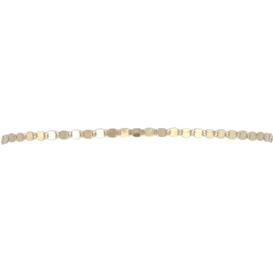 14k Gold Bracelet with Mirror-Link Design – Sleek & Elegant