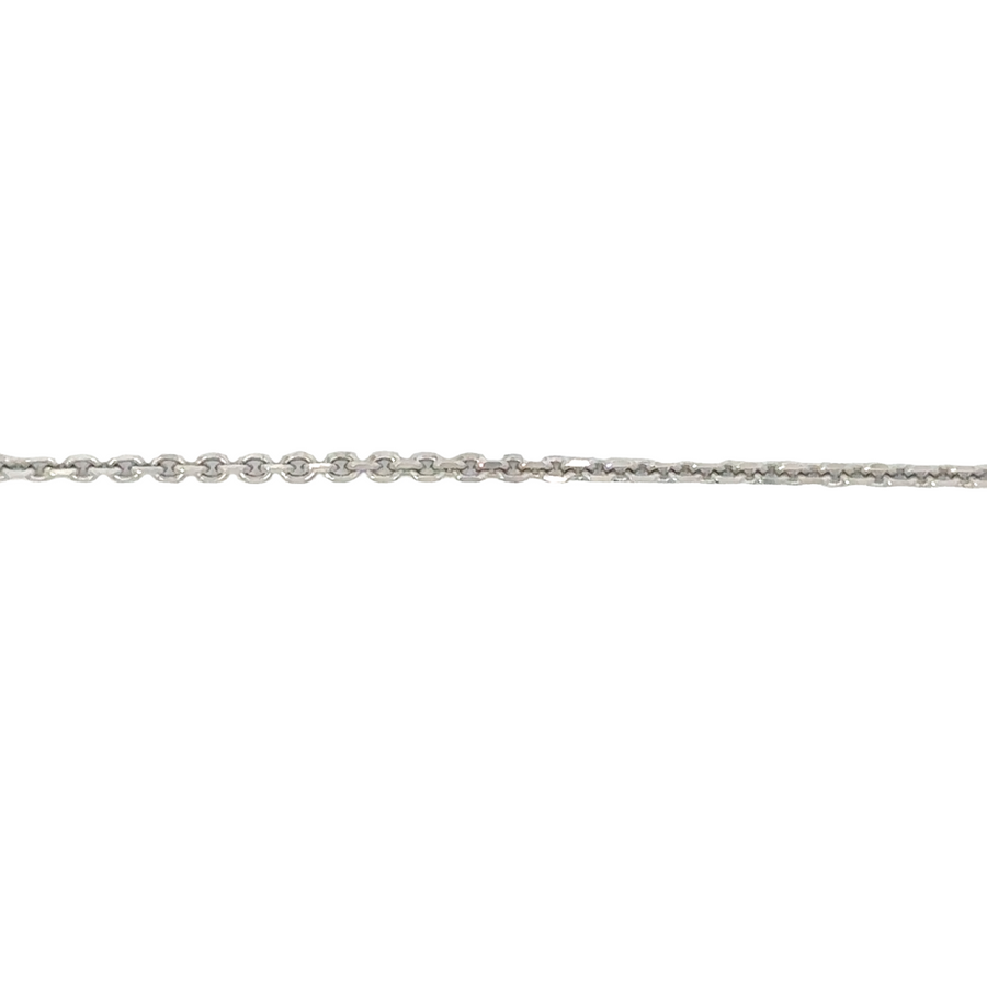 14k White Gold Necklace – Unisex, 22 Inches