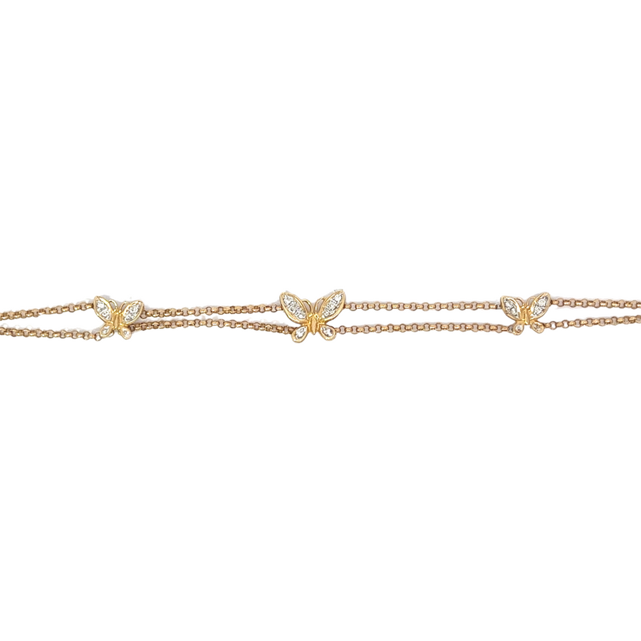 14k Gold Butterfly Bracelet – Elegant & Timeless