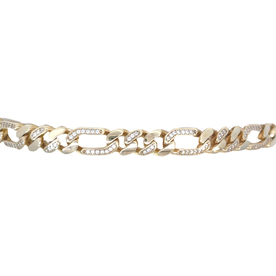 14k Gold Men's Bracelet – 18.5 cm Elegant Design