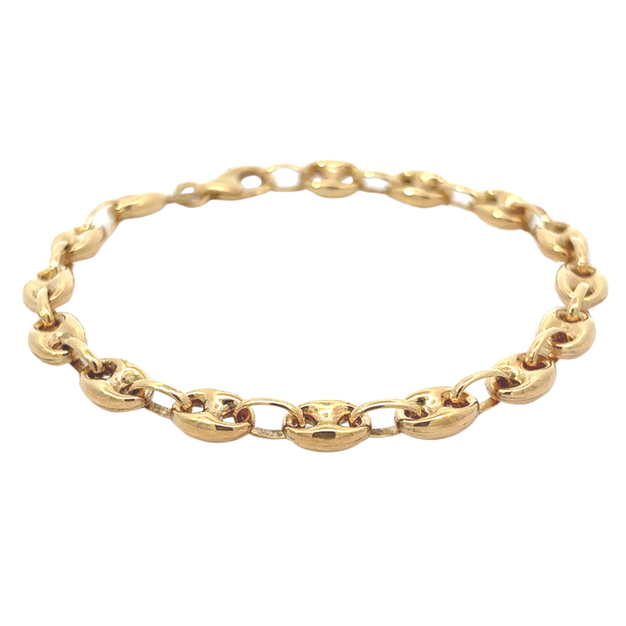 14k Gold Unisex Bracelet – 19 cm Elegant &amp; Versatile Design