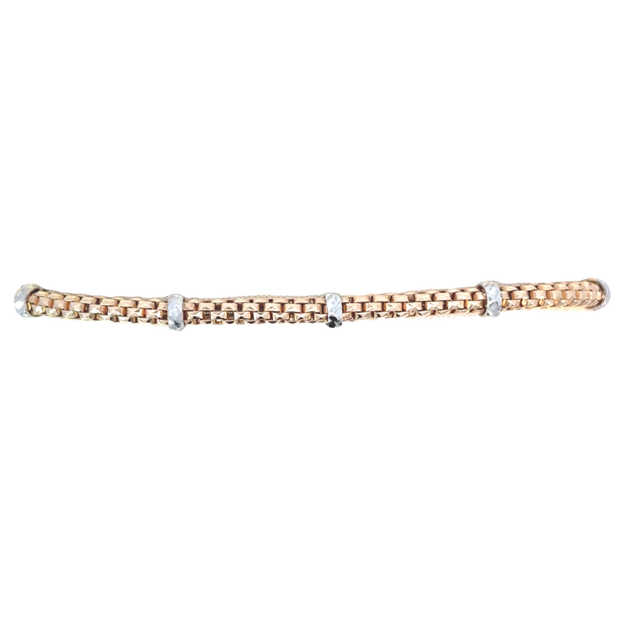 14k Two-Tone Elastic Bracelet for Men