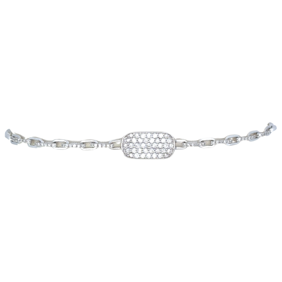 Bracelet Diamond Oval – Adjustable 17.5 to 20 cm – 14k Gold