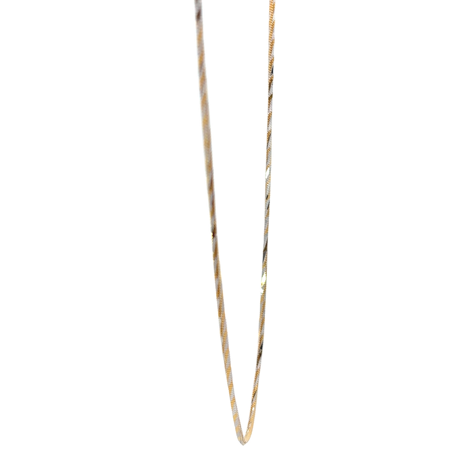 14k Gold Chain Fact Line 2 Tones