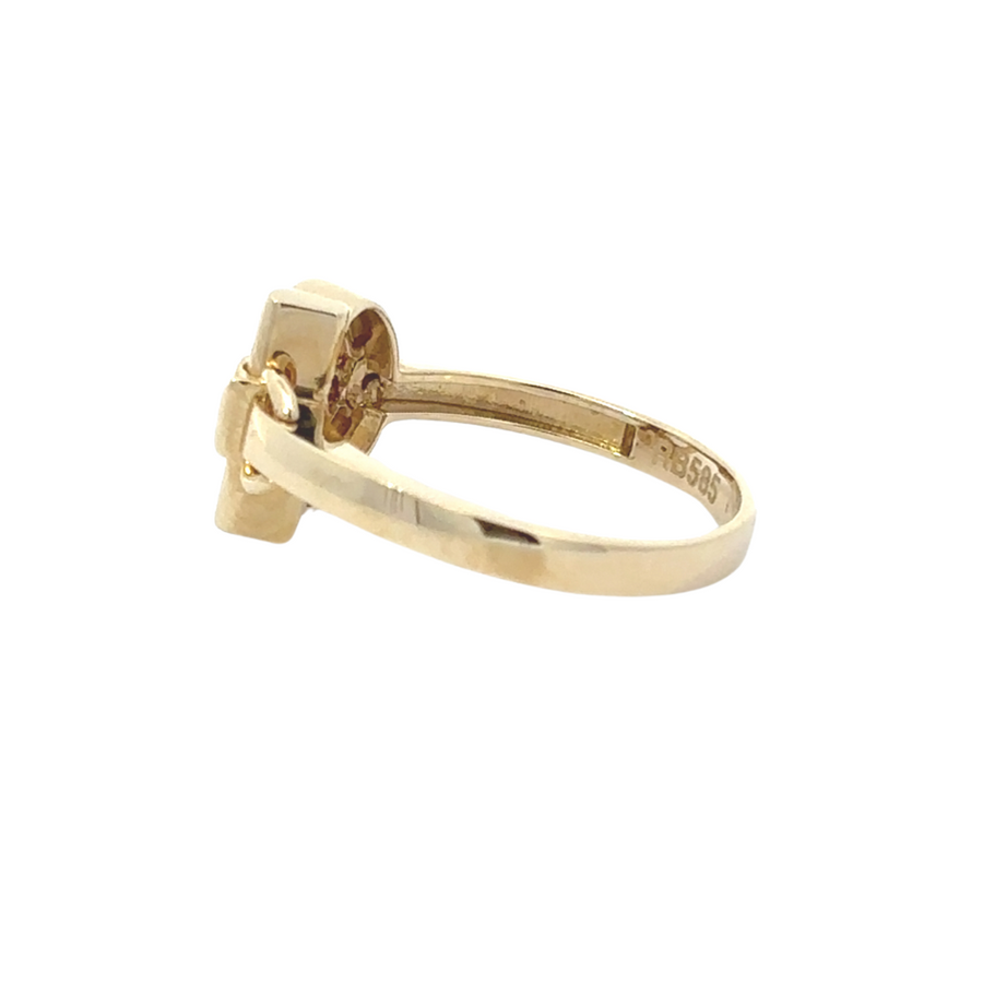 14k Gold XS Solid Circle Ring – Minimalist Elegance