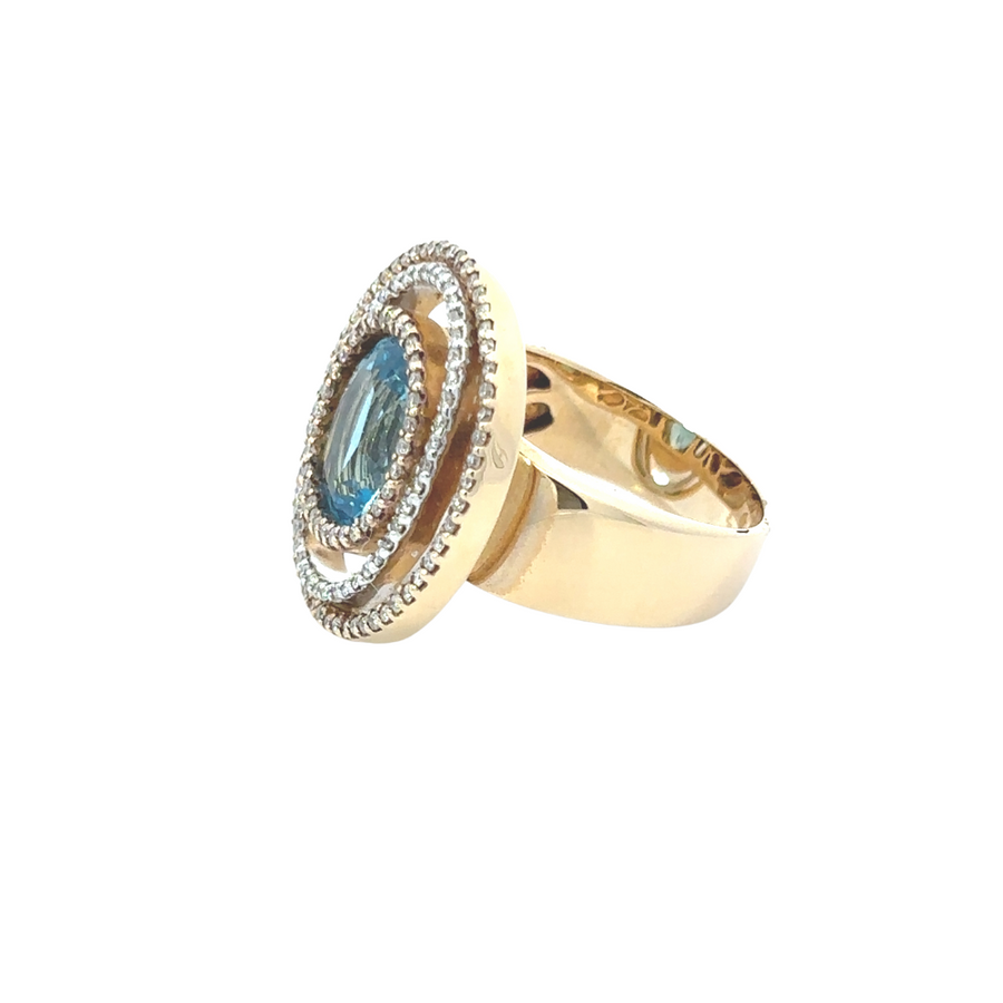 14k Gold Diamond Ring (.46 CT OVT) for Women