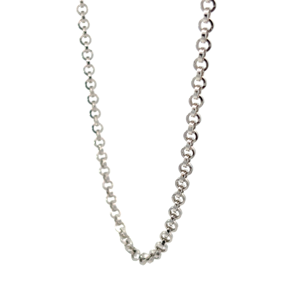 18k White Gold Chain for Men – 20 Inches