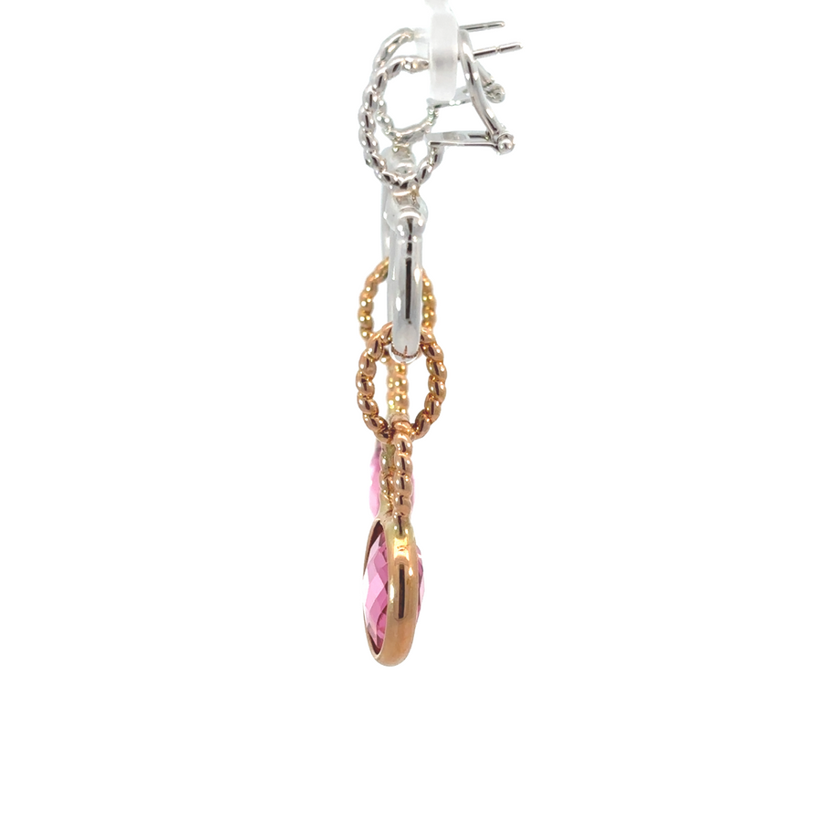 14k Gold Earrings 2 Tones Maria Pink – Women's Jewelry