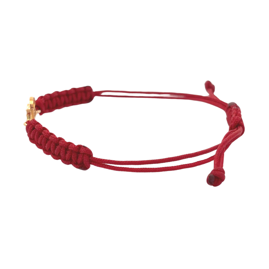 Bracelet Red with Girl - 18k Gold