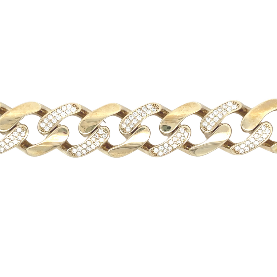 Men's 14k Gold Bracelet – Classic Design, 18.5 cm