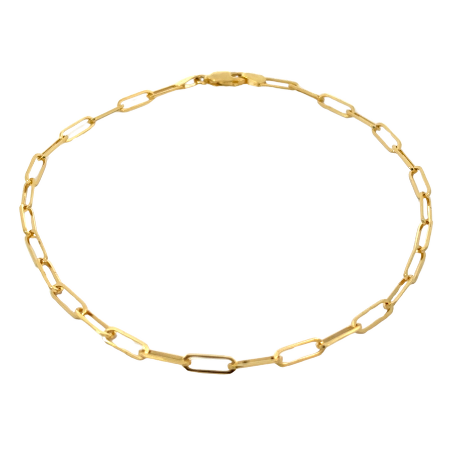 14k Gold Fancy Ankle Bracelet for Women – 26 cm