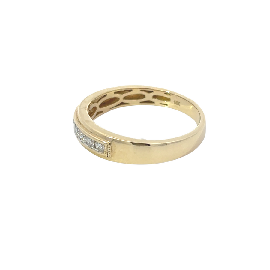 14k Gold Men’s Ring with 0.25 CT Diamonds – Size 10