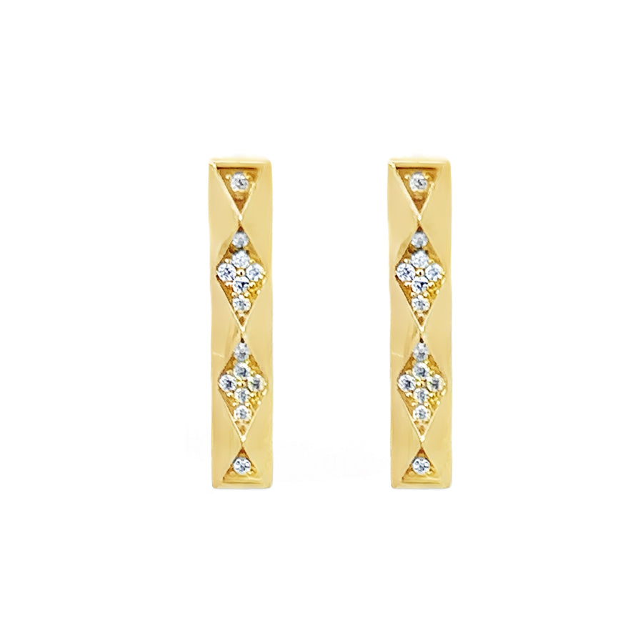 14k Yellow Gold Earrings with CZ