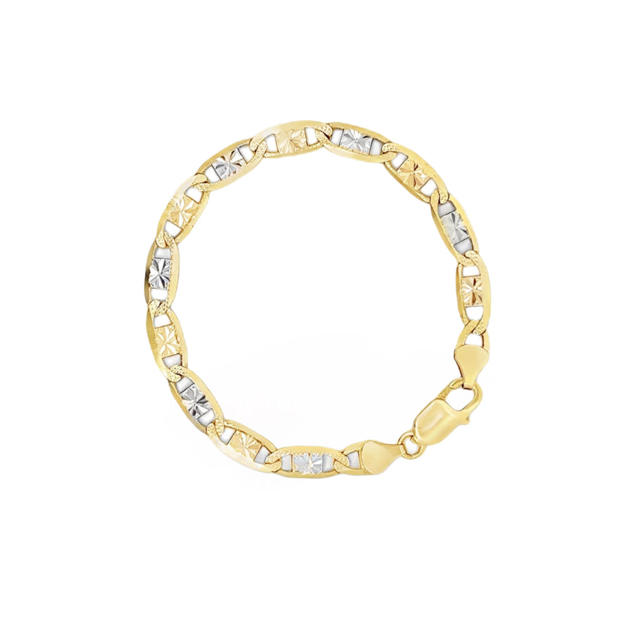 14k Gold 3-Link Bracelet for Unisex