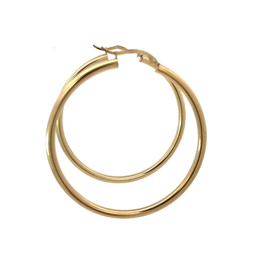 14k Gold Hoop Earrings - 49 mm