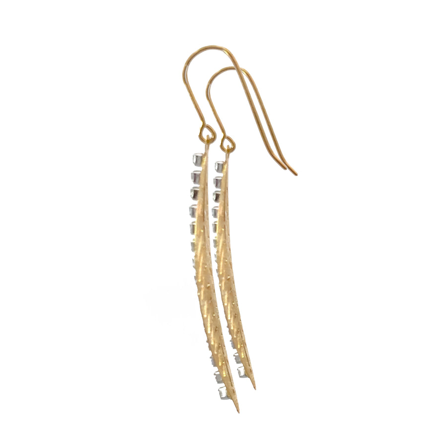 14k Gold Leaf Earrings