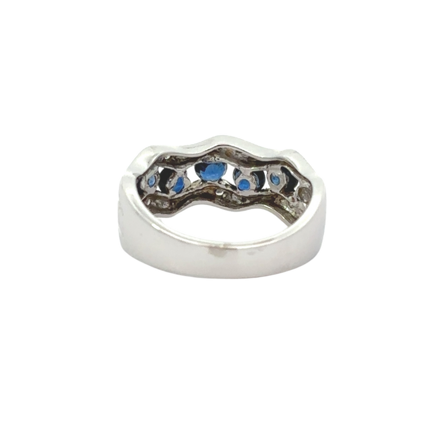 14k Gold Sapphire & Diamond Ring – Elegant Center Stone